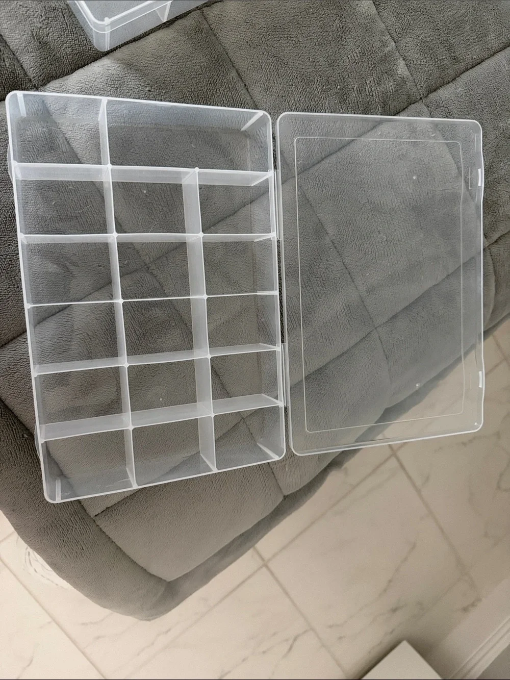 Clear Plastic Craft Organizer selling as a bundle of 9